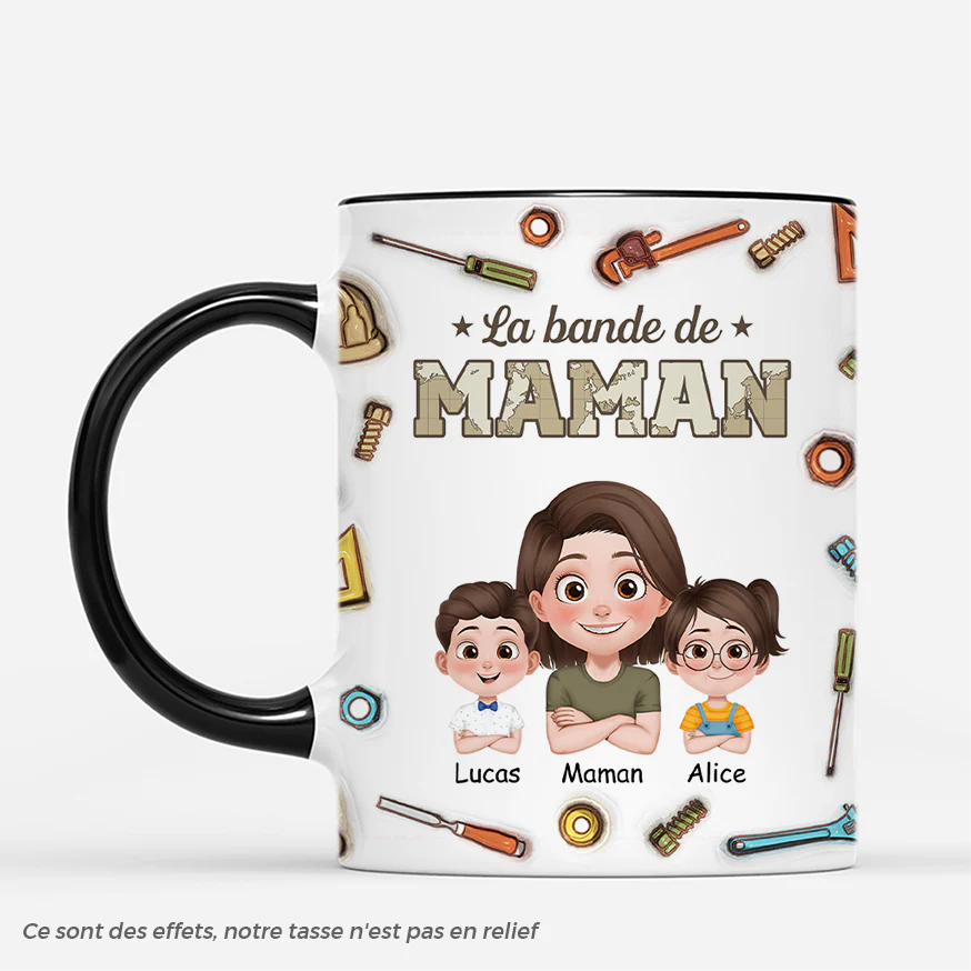[Effet d'Impression 3D] Mug Personnalisé - Version Militaire - Avec Outils - Image 2