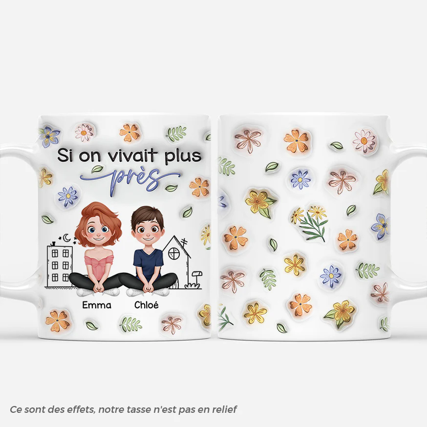 [Effet d'Impression 3D] Mug Personnalisable 3D | Vivre Plus Près