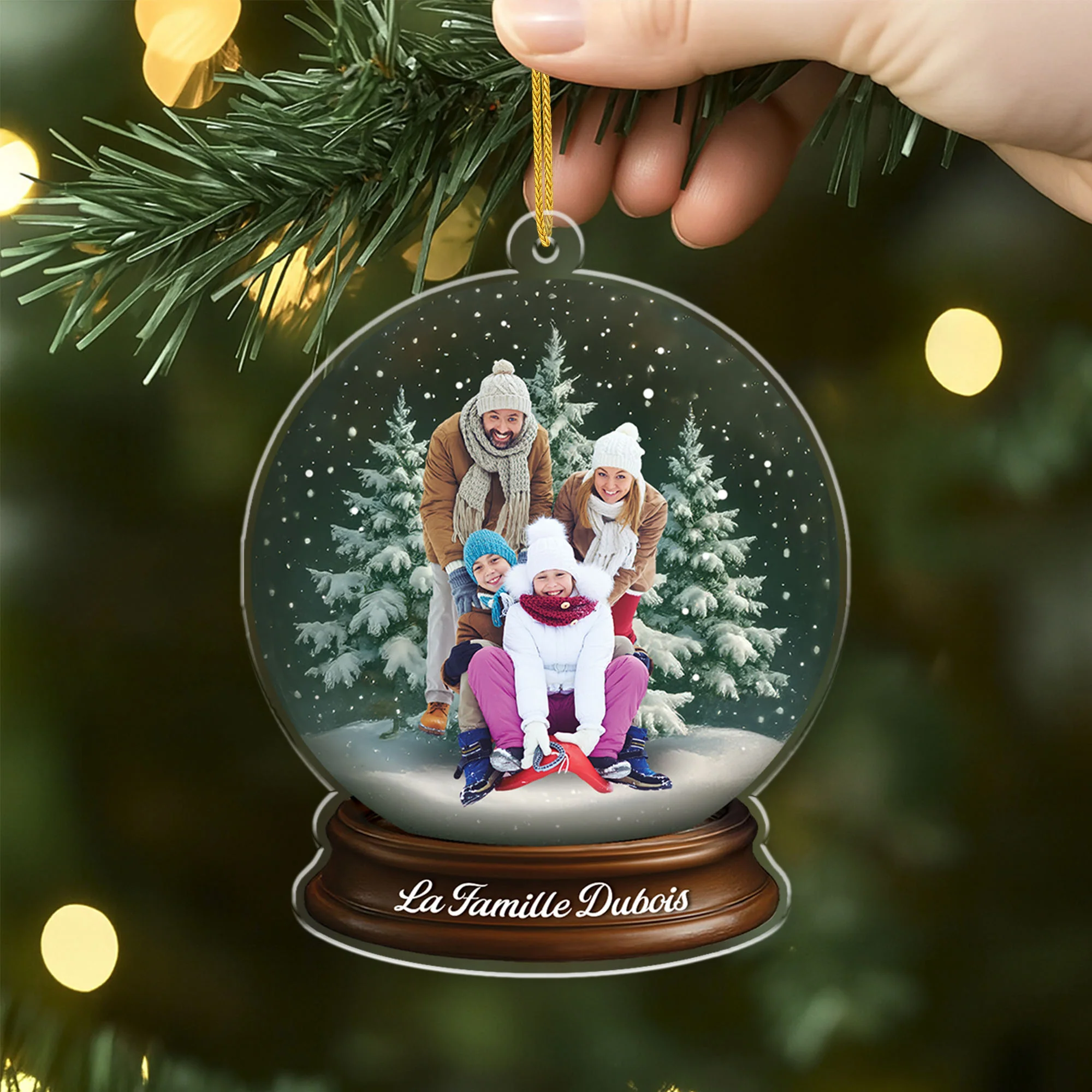 [Effet d'impression 3D] Ornement Acrylique Personnalisé Enfant Avec Photo - Mon Boule À Neige - Image 2
