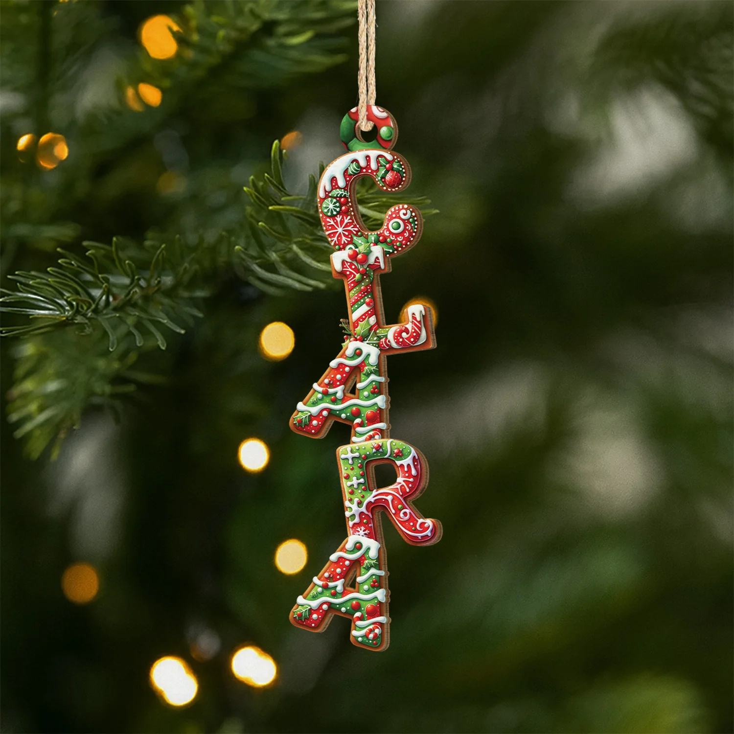 Décoration Noël Prénom Personnalisé – Effet 3D En Bois – Les Lettres De Mon Prénom