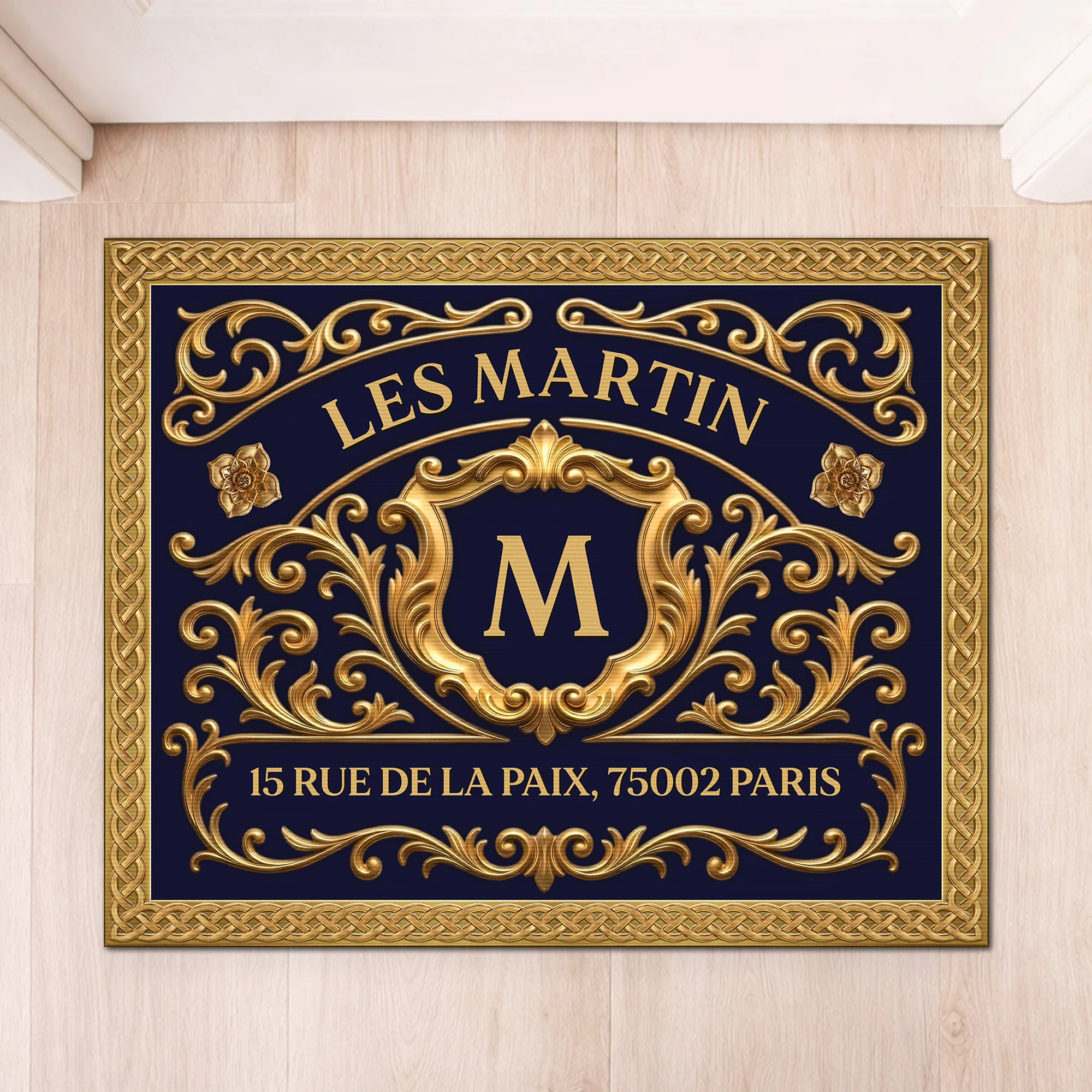 [Effet d'impression 3D] Paillasson Famille Personnalisé - C'est Notre Maison
