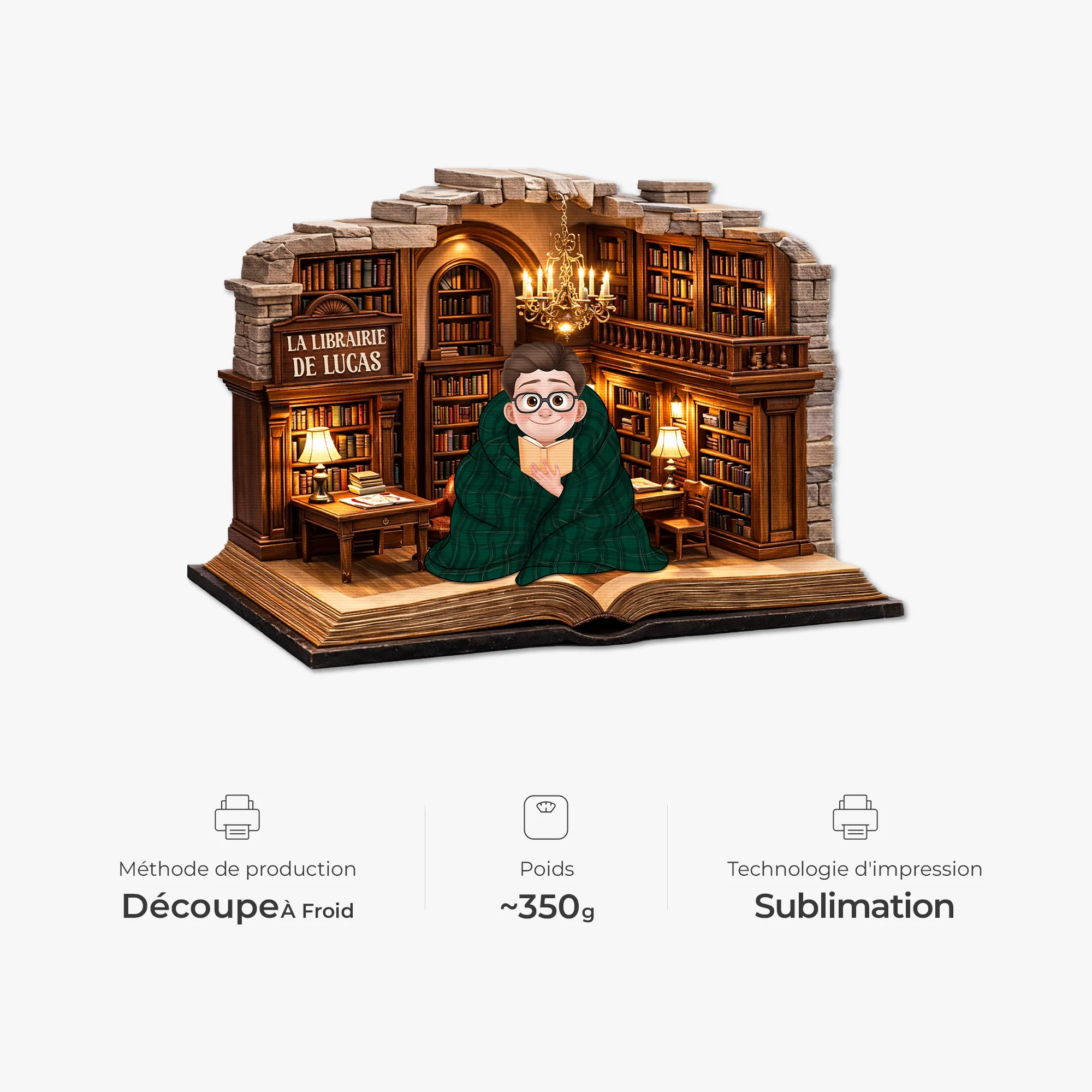 [Effet d'impression 3D] Paillasson Personnalisé Forme Originale Femme/Homme - Librairie Cadeau Fan De Livre - Image 4