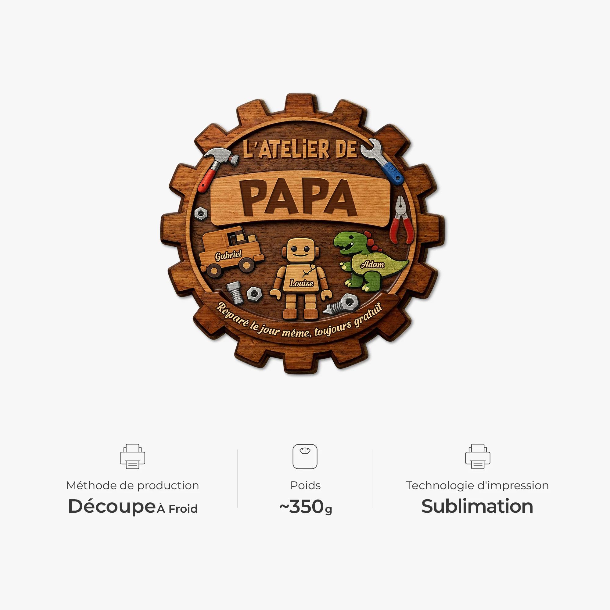 [Effet d'impression 3D] Paillasson Personnalisé À Forme Originale - Atelier De Papa Bricoleur - Image 4