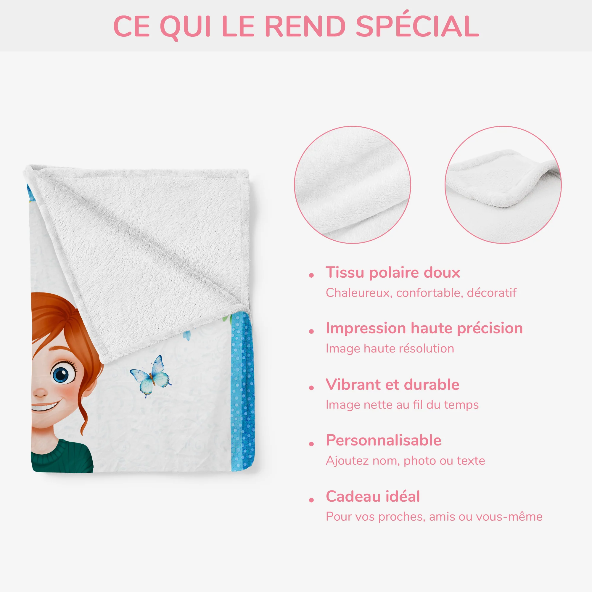 [Effet d'impression 3D] Plaid Personnalisé Famille | Cadeau Unique Pour Femme Et Homme - Image 4