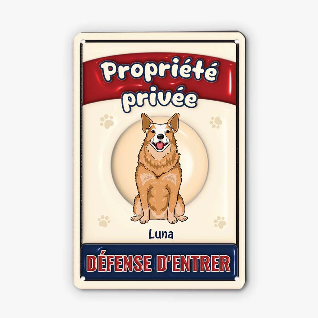 Plaque personnalisée pour chien – Propriété privée (3D effet) - Image 2