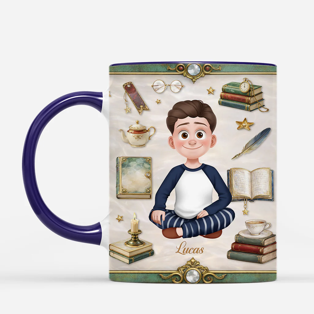 [Effet d'impression 3D] Tasse Personnalisée Femme/Homme - Chut Je Lis Des Livres - Image 2