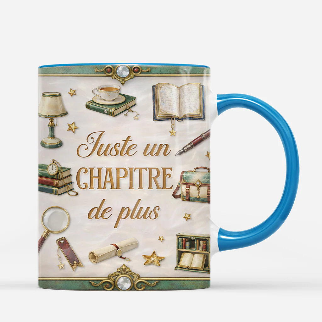 [Effet d'impression 3D] Tasse Personnalisée Femme/Homme - Chut Je Lis Des Livres - Image 3