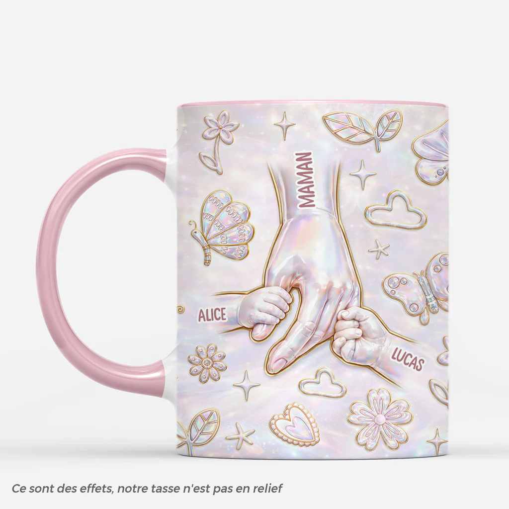 [Effet d'impression 3D] Tasse Personnalisée Maman Mamie - Amour Pour Ses Enfants