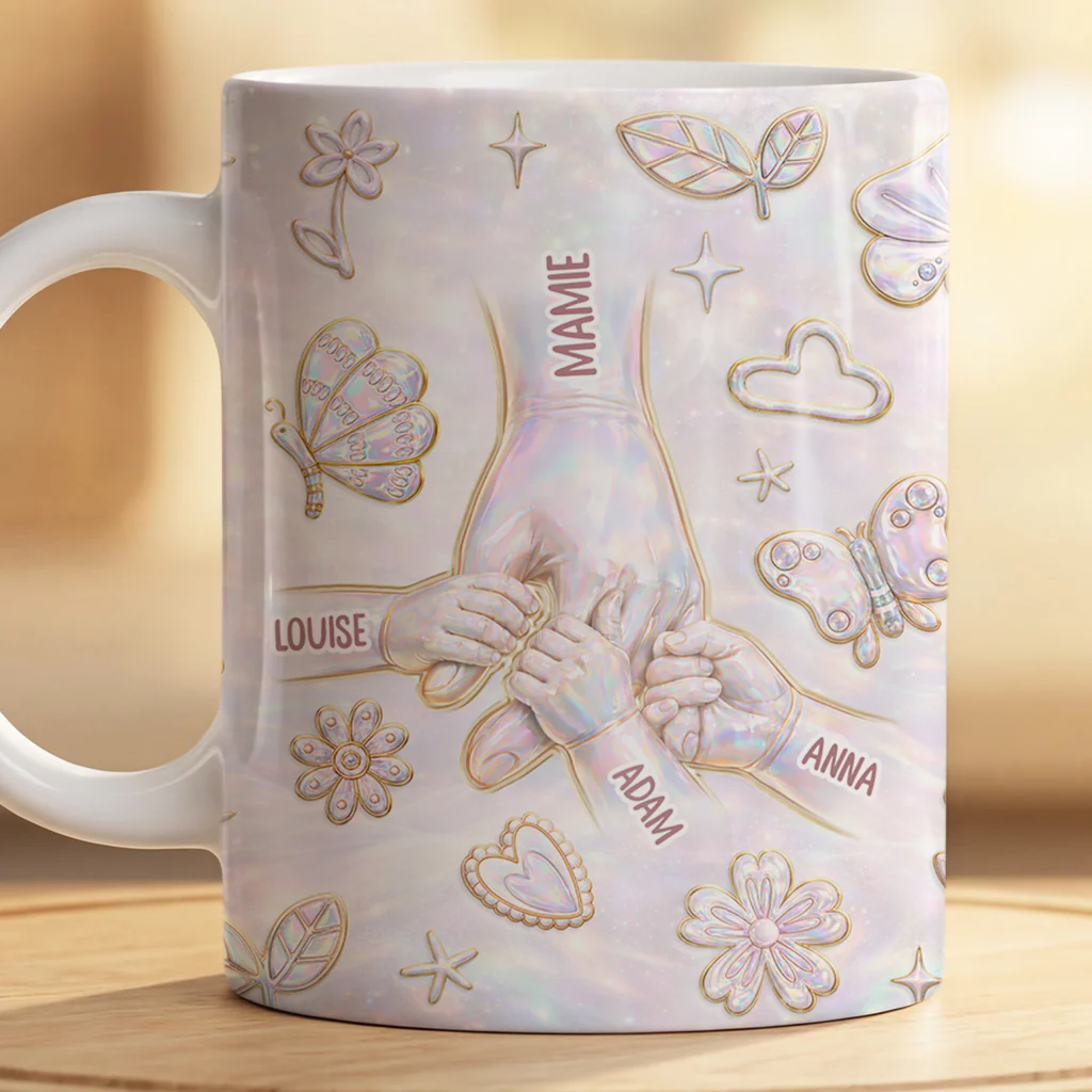 [Effet d'impression 3D] Tasse Personnalisée Maman Mamie - Amour Pour Ses Enfants - Image 2
