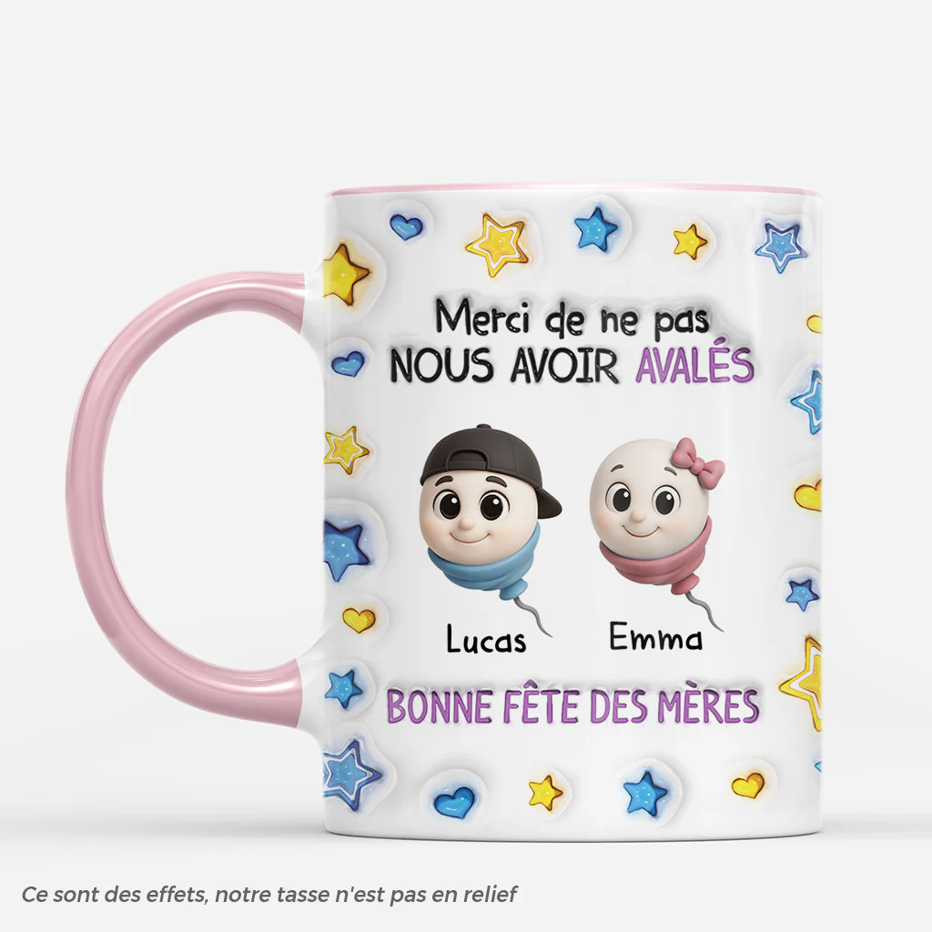 [Effet d'impression 3D] Tasse Personnalisée Papa - Meilleur Cadeau Fête Des Pères Humour
