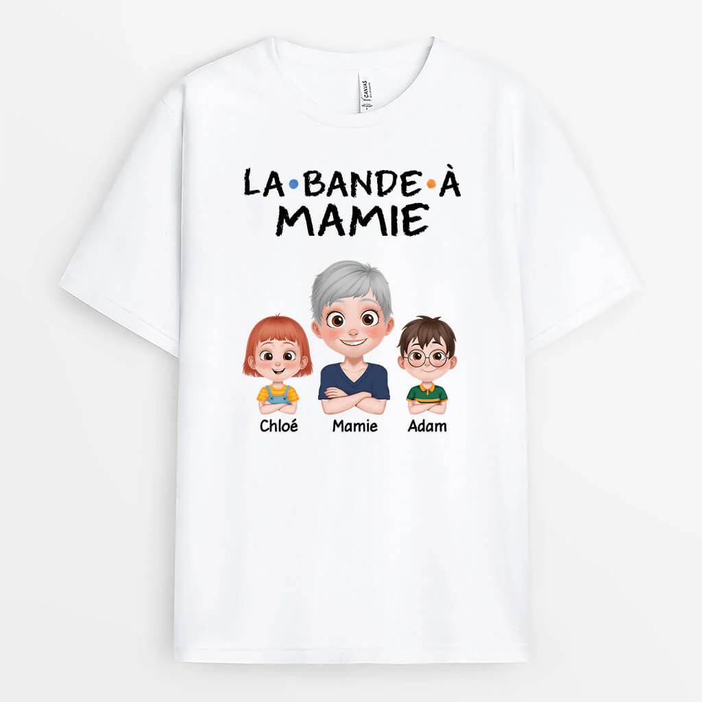 [Effet d'Impression 3D]Tee Shirt Personnalisé Maman - La Bande À Maman | Design Cartoon - Image 2
