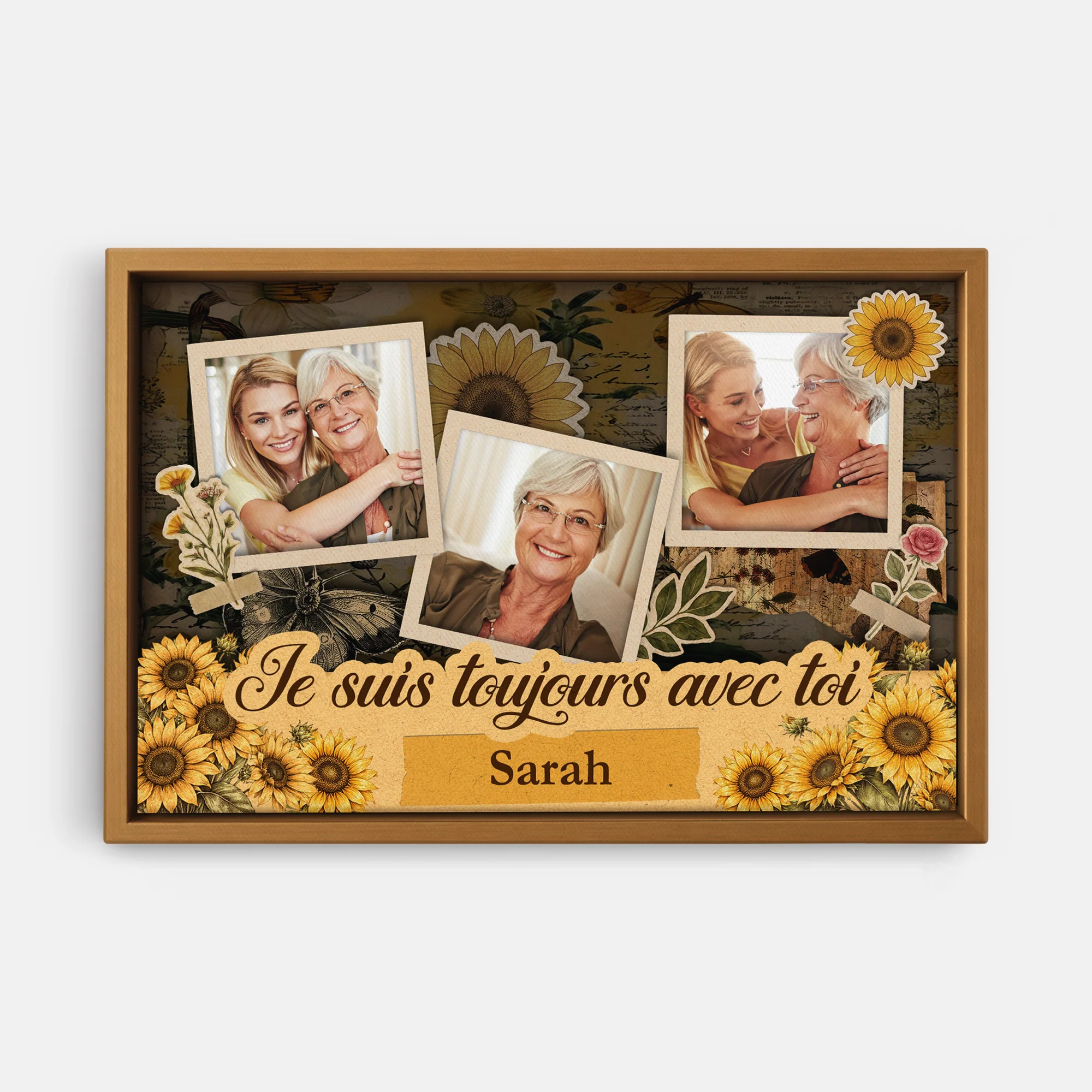 [Effet d'impression 3D] Toile Avec Photo Personnalisée Commémorative Femme/Homme - Jamais Oublié