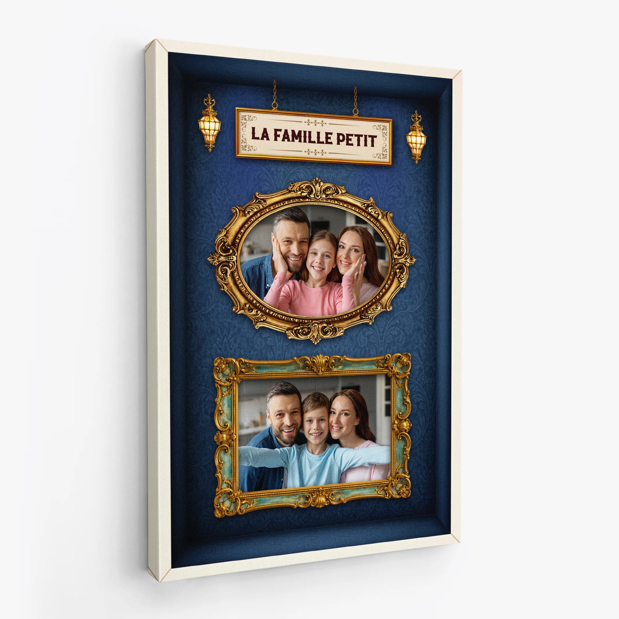 [Effet d'impression 3D] Toile Famille Personnalisable | Photo Notre Famille - Image 2