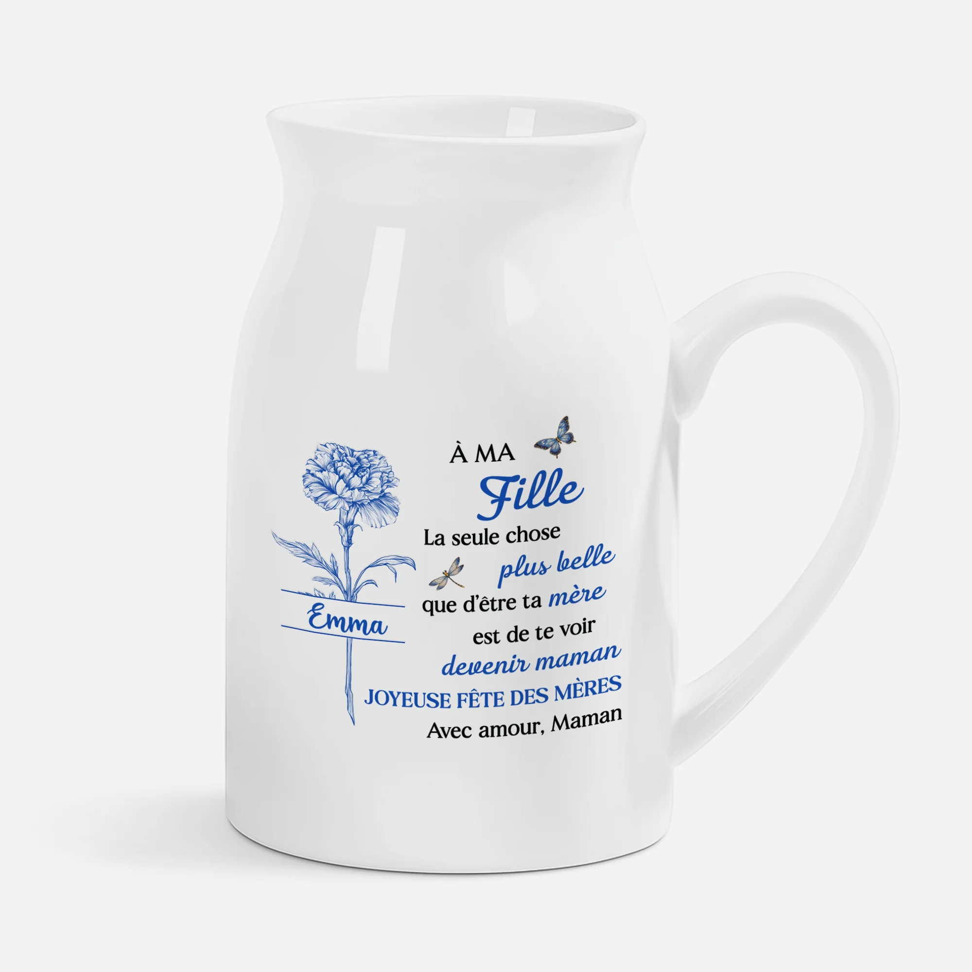 [Effet d'impression 3D] Vase Photo Personnalisé | Fête Des Mères Cadeau Mère Fille