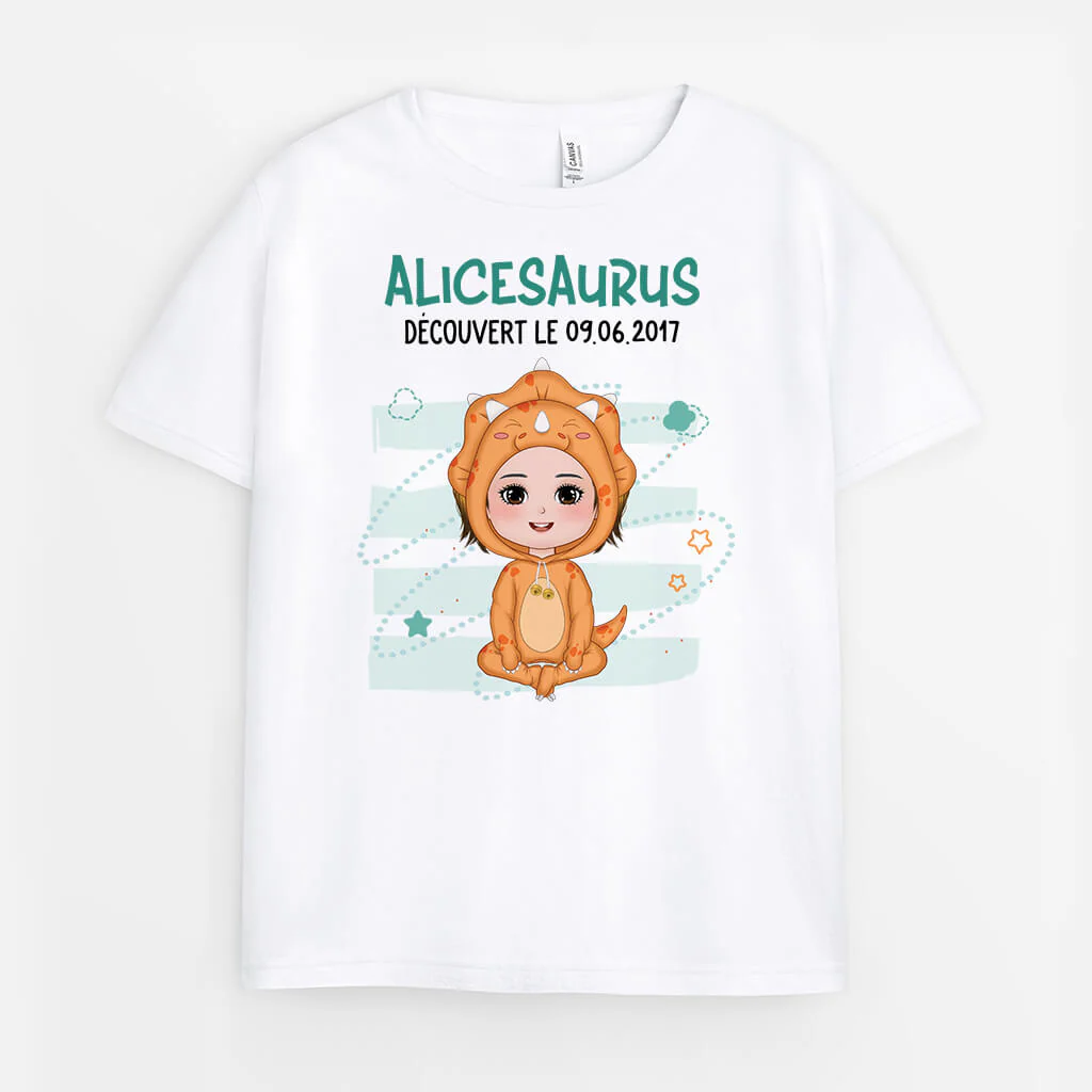T-Shirt Personnalisé Enfant – Saurus Découverte
