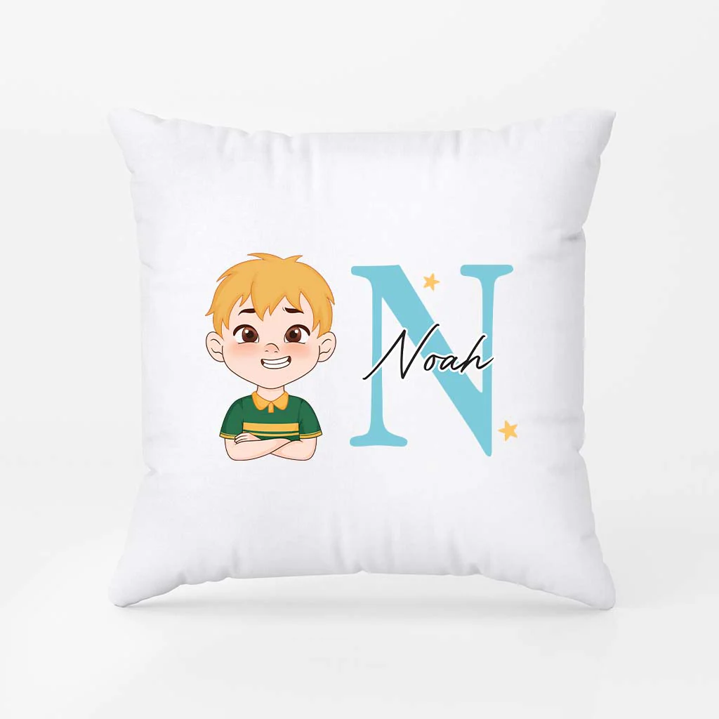 Enfant Avec Lettre - Coussin Pour Enfant Personnalisé