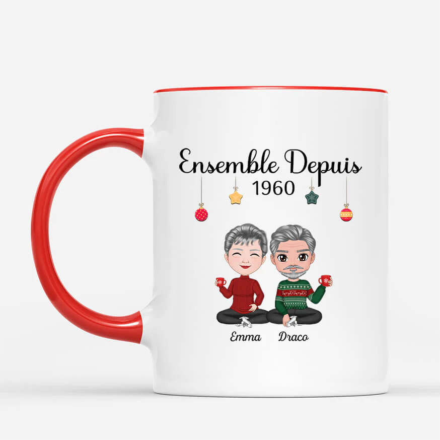 Mug Noël personnalisé – Ensemble Depuis - Image 2
