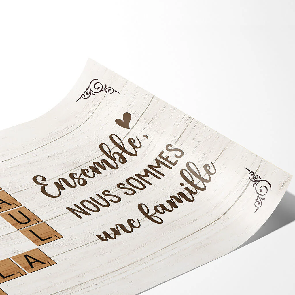 Poster personnalisé famille – Ensemble nous formons une famille - Image 2