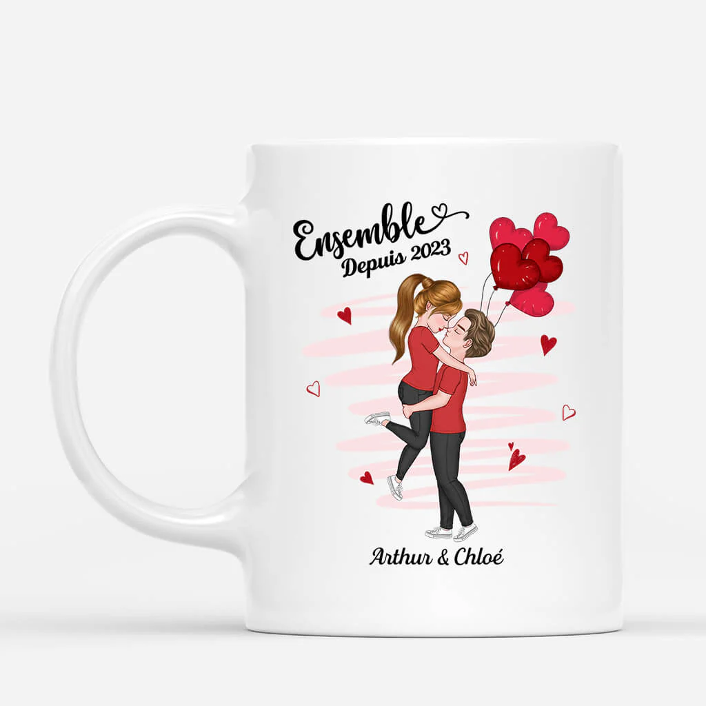 Mug Personnalisé Couple – Ensemble Pour Toujours Dans Tes Bras