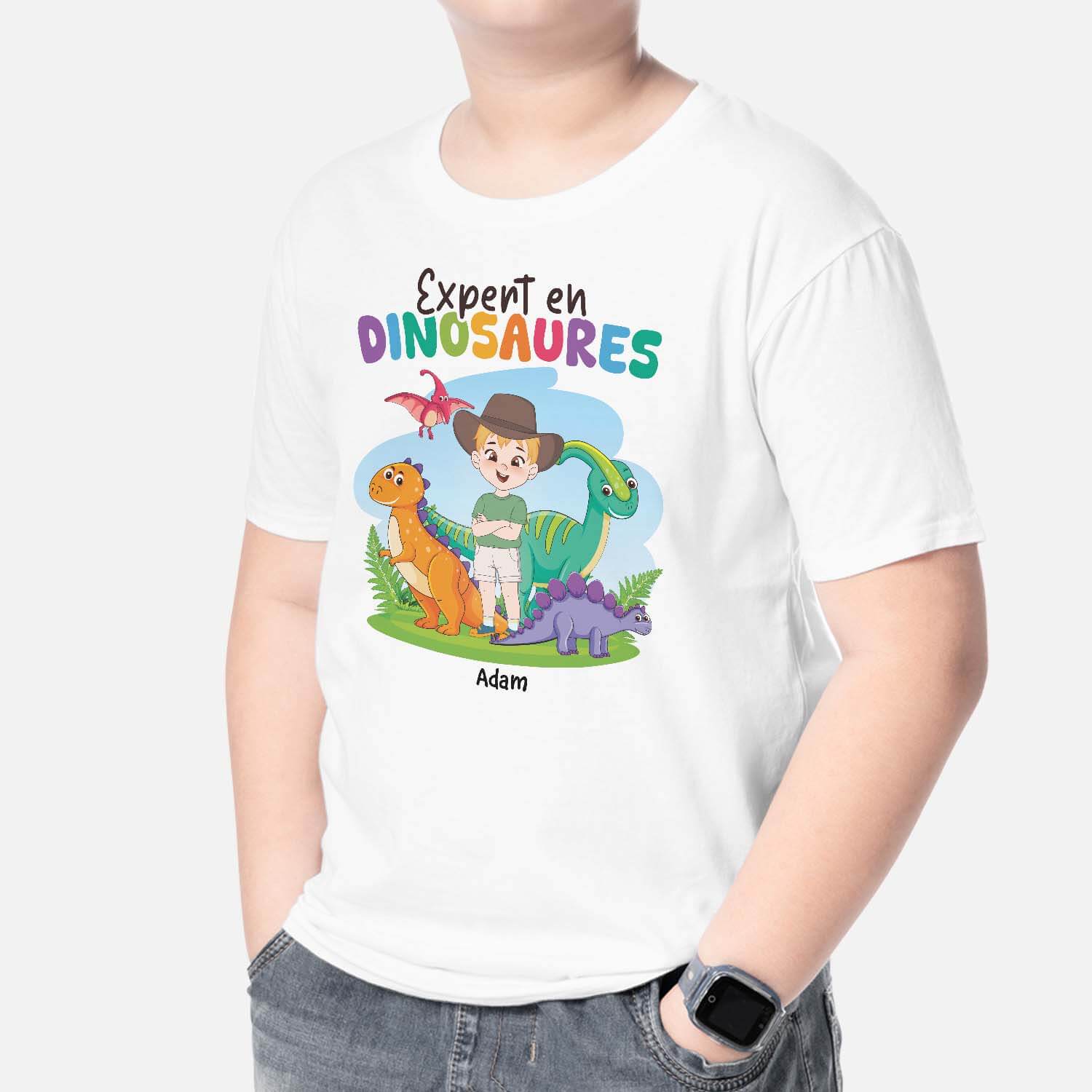 Tee Shirt Enfant Personnalisé – Experte En Dinosaures - Image 2