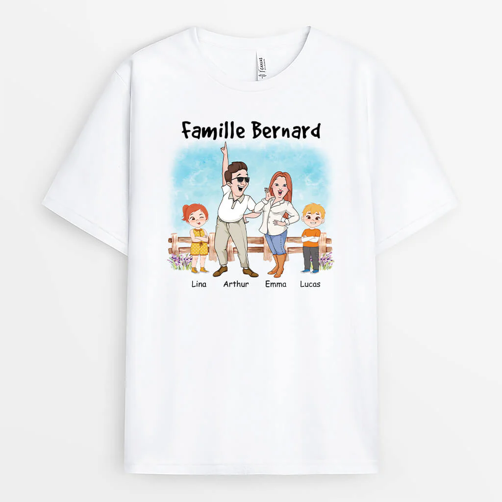 T Shirt Famille Personnalisé Nombreuse Version Drôle
