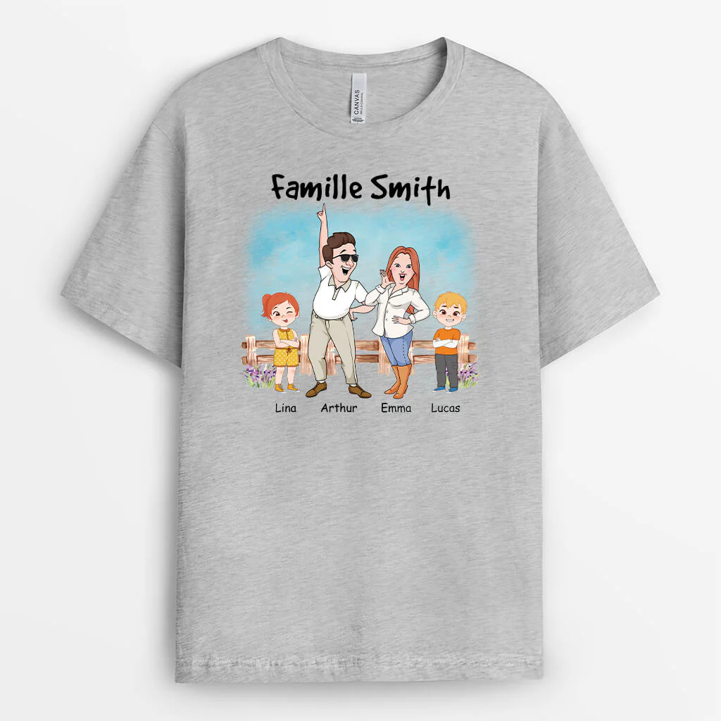 T Shirt Famille Personnalisé Nombreuse Version Drôle - Image 2