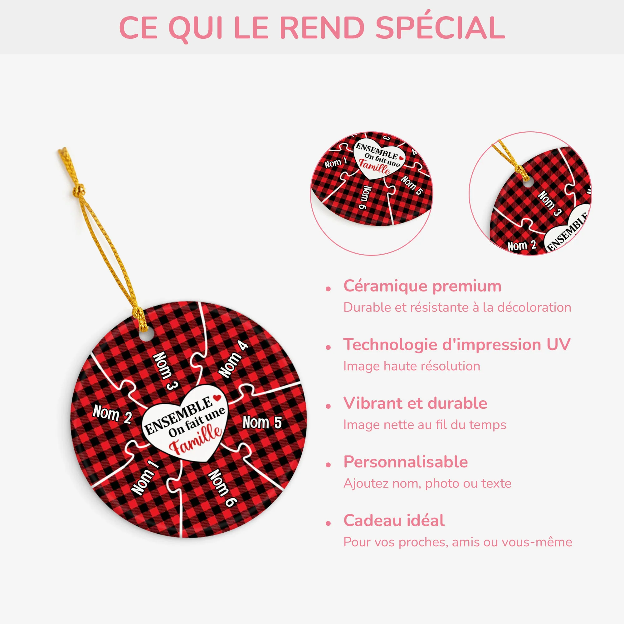 Ornement Famille Pièces Personnalisé - Image 4
