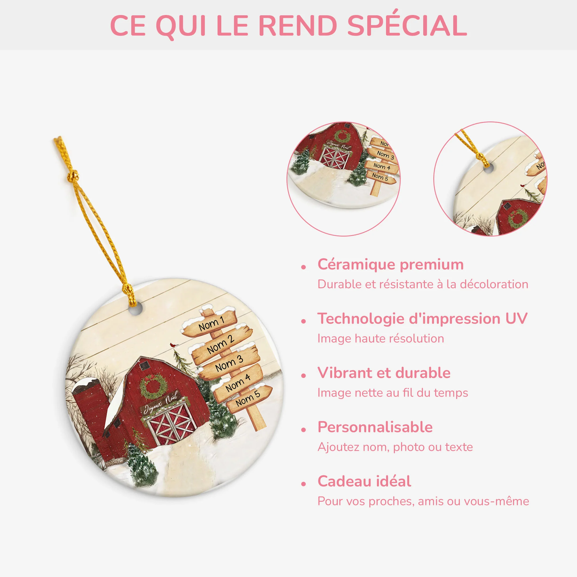 Ornement Famille Maison Personnalisé - Image 4