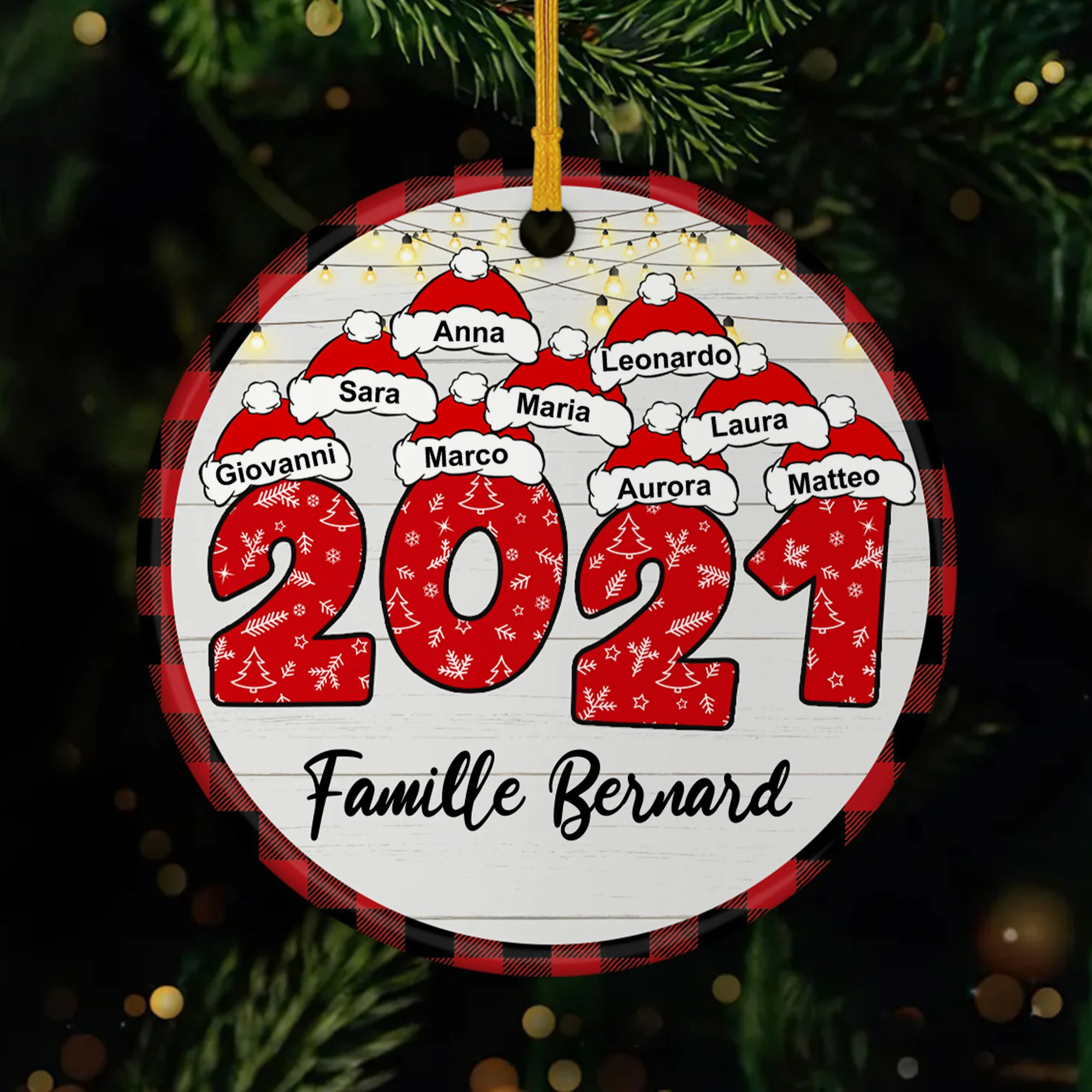 Cadeau De Noël Personnalisé Pas Cher – Ornement Famille