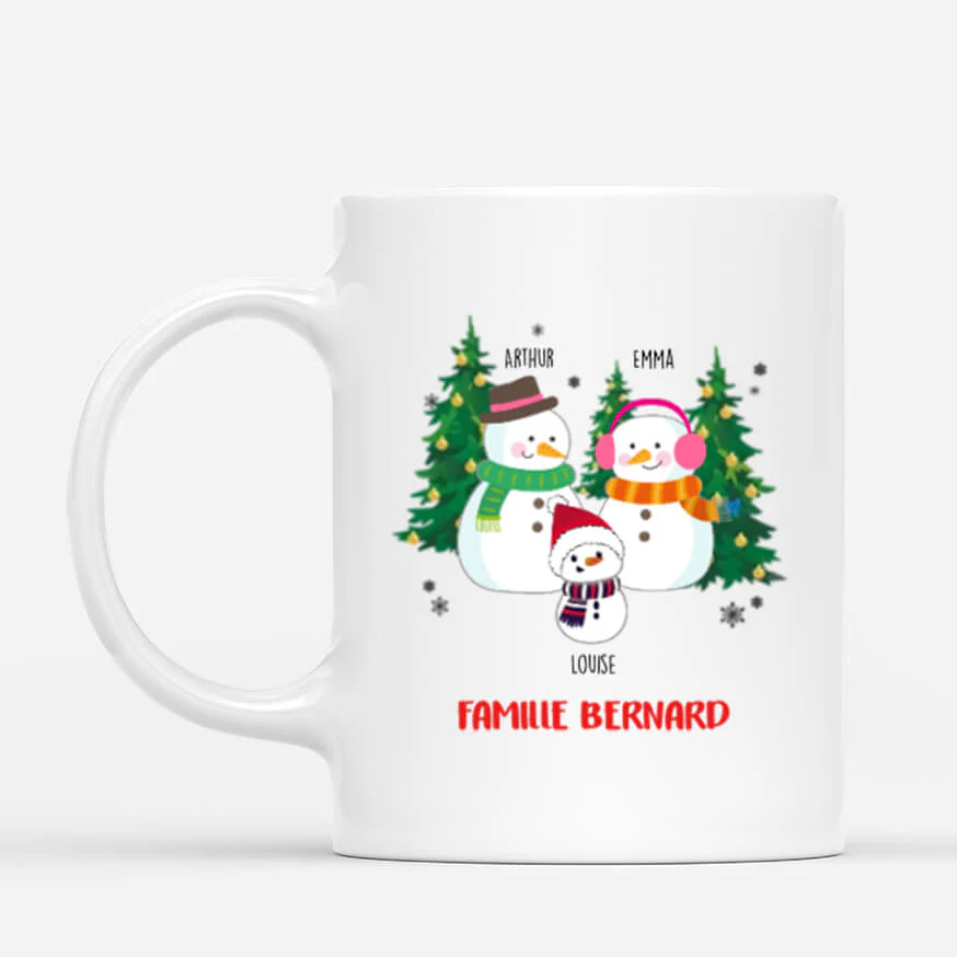 Tasse de Noël personnalisée – Famille