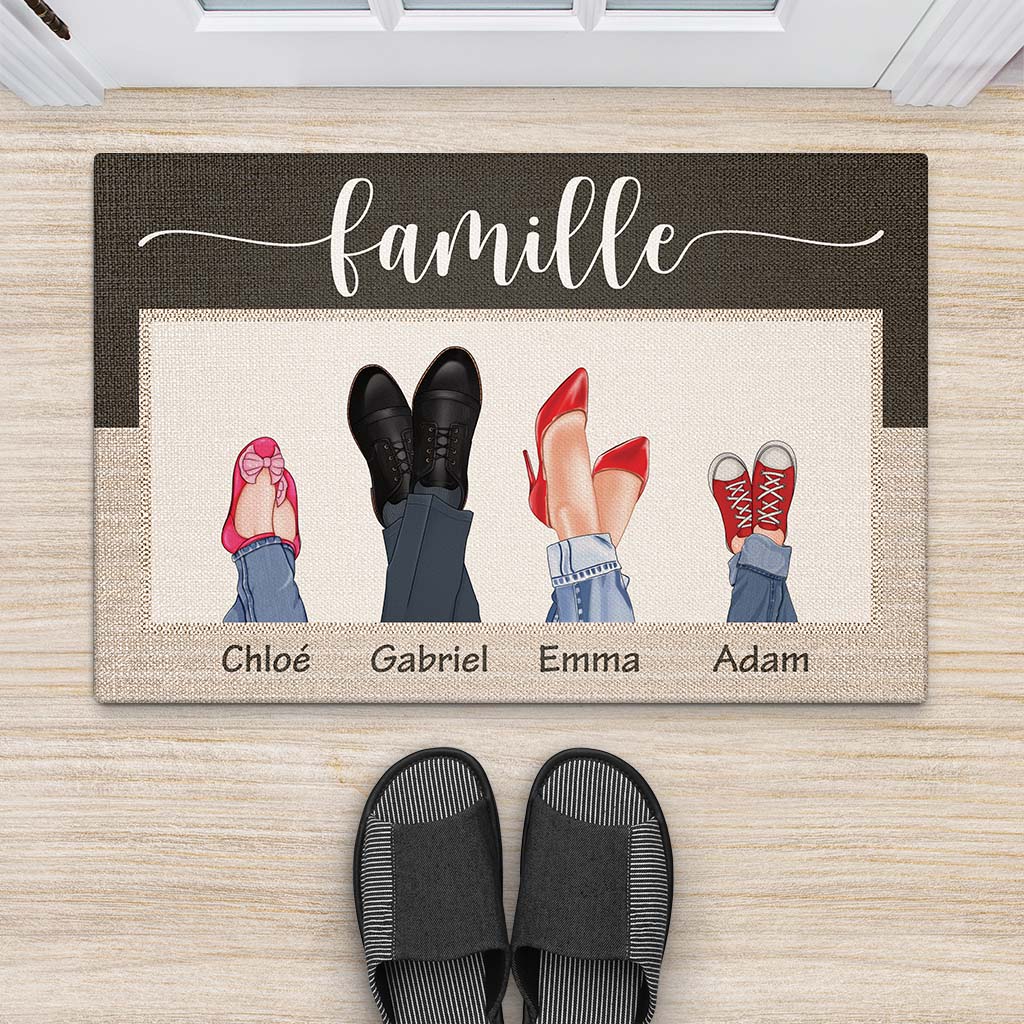 Paillasson personnalisable famille – Chaussures en vedette - Image 2