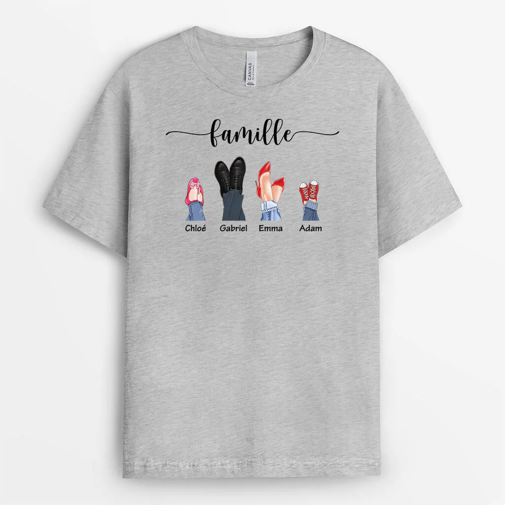 T Shirt Famille Personnalisé – Version Chaussures - Image 2