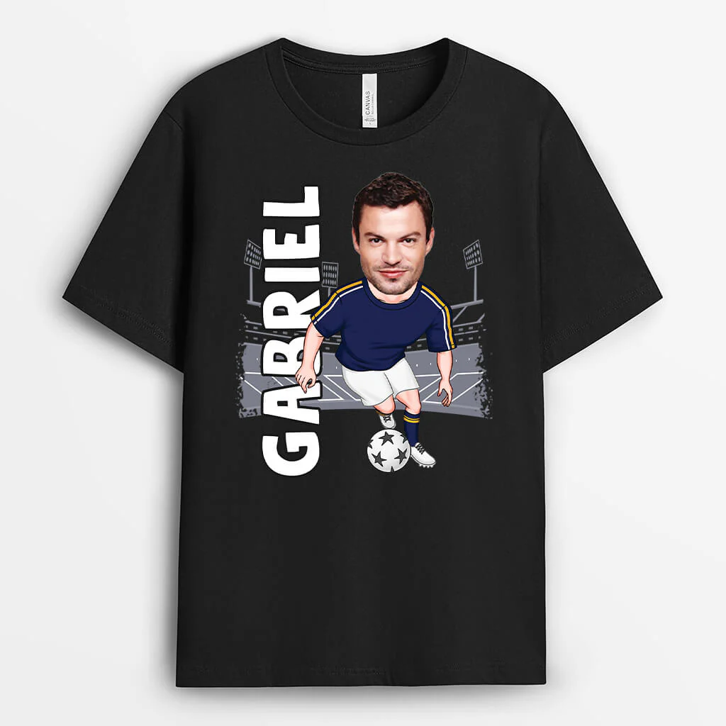 Homme T Shirt Personnalisé | Footballeur Gabriel Avec Visage Sport
