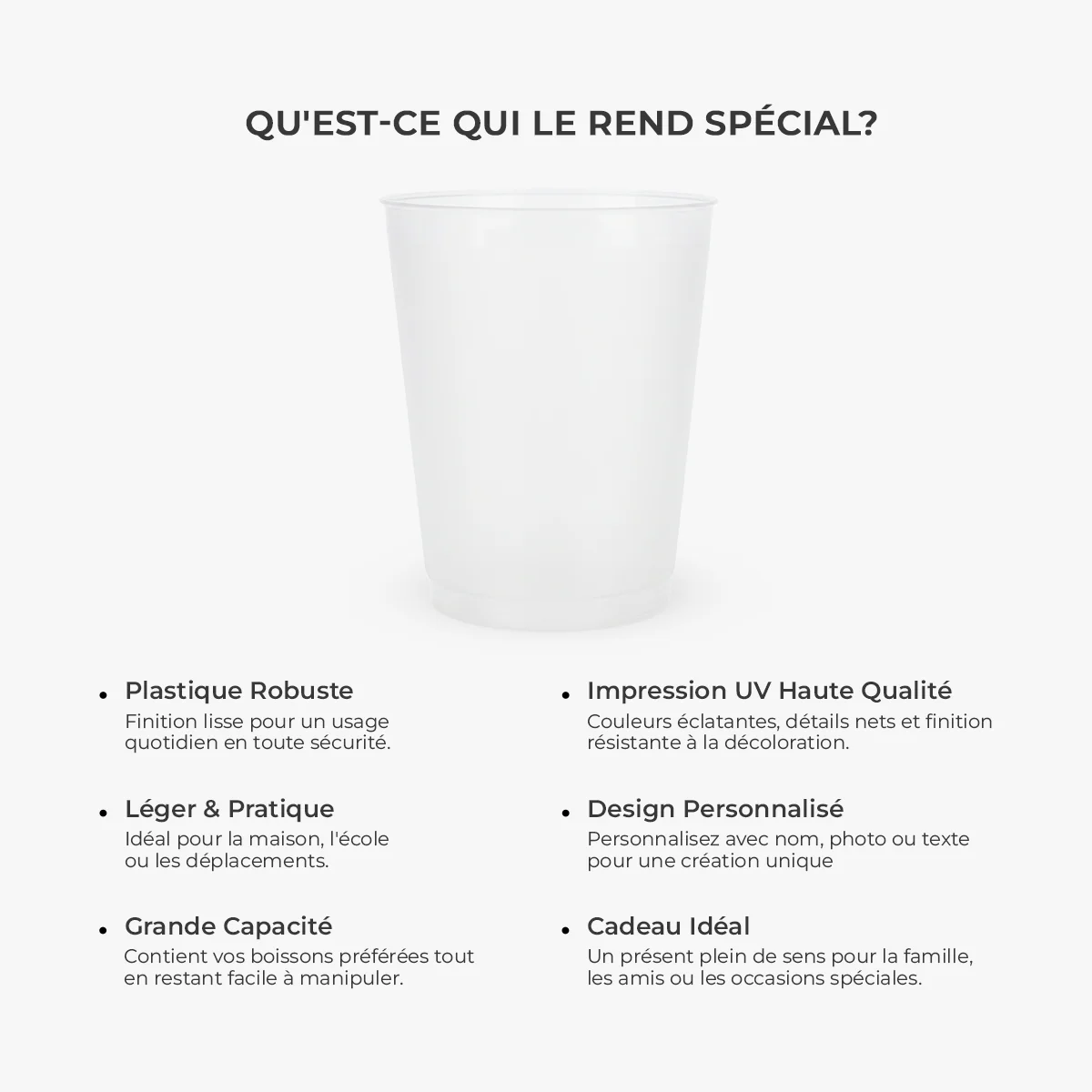 Gobelet Plastique Personnalisé Avec Photo - Cadeau Remise De Diplôme - Image 5