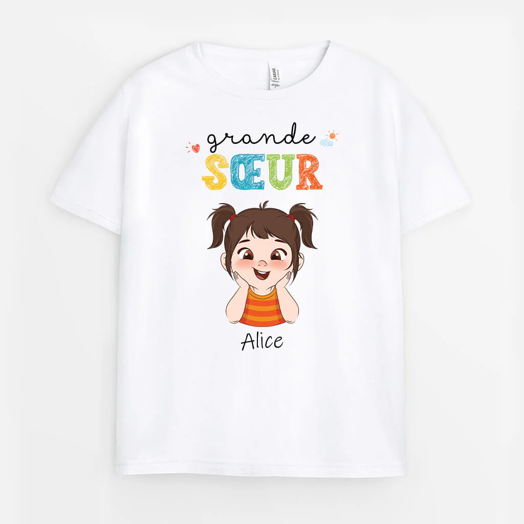 Tee Shirt Personnalisé Enfant - Grande Sœur
