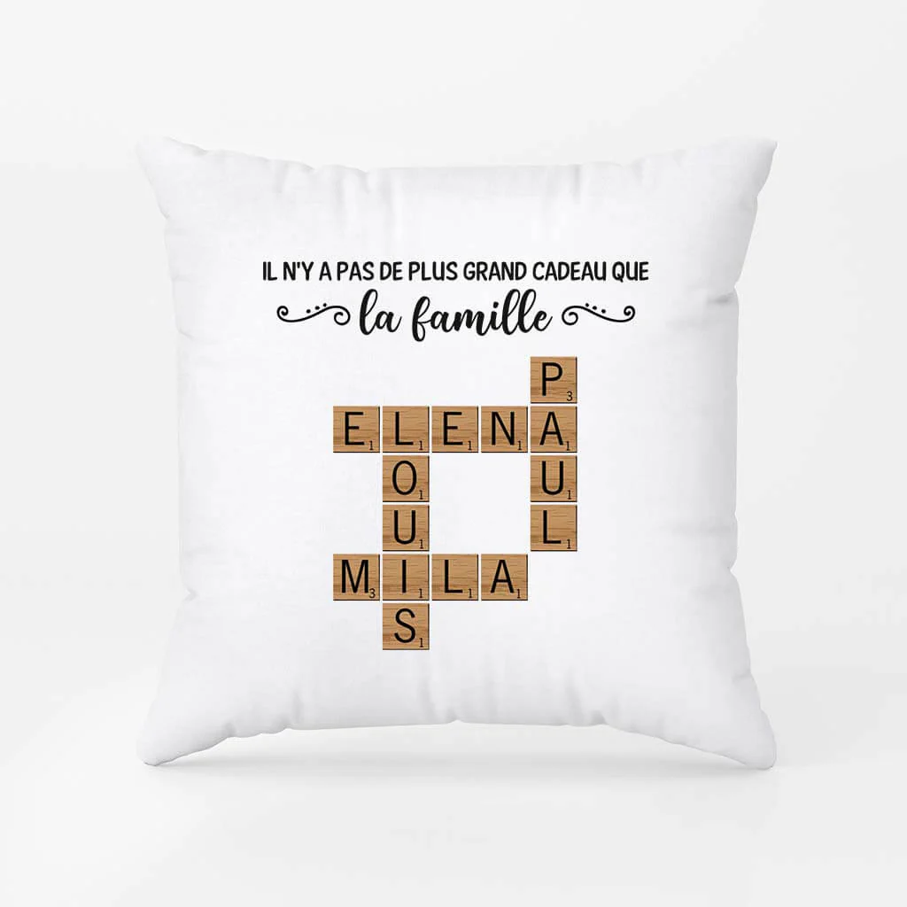 Coussin Famille Personnalisé - Le Plus Grand Cadeau Que La Famille