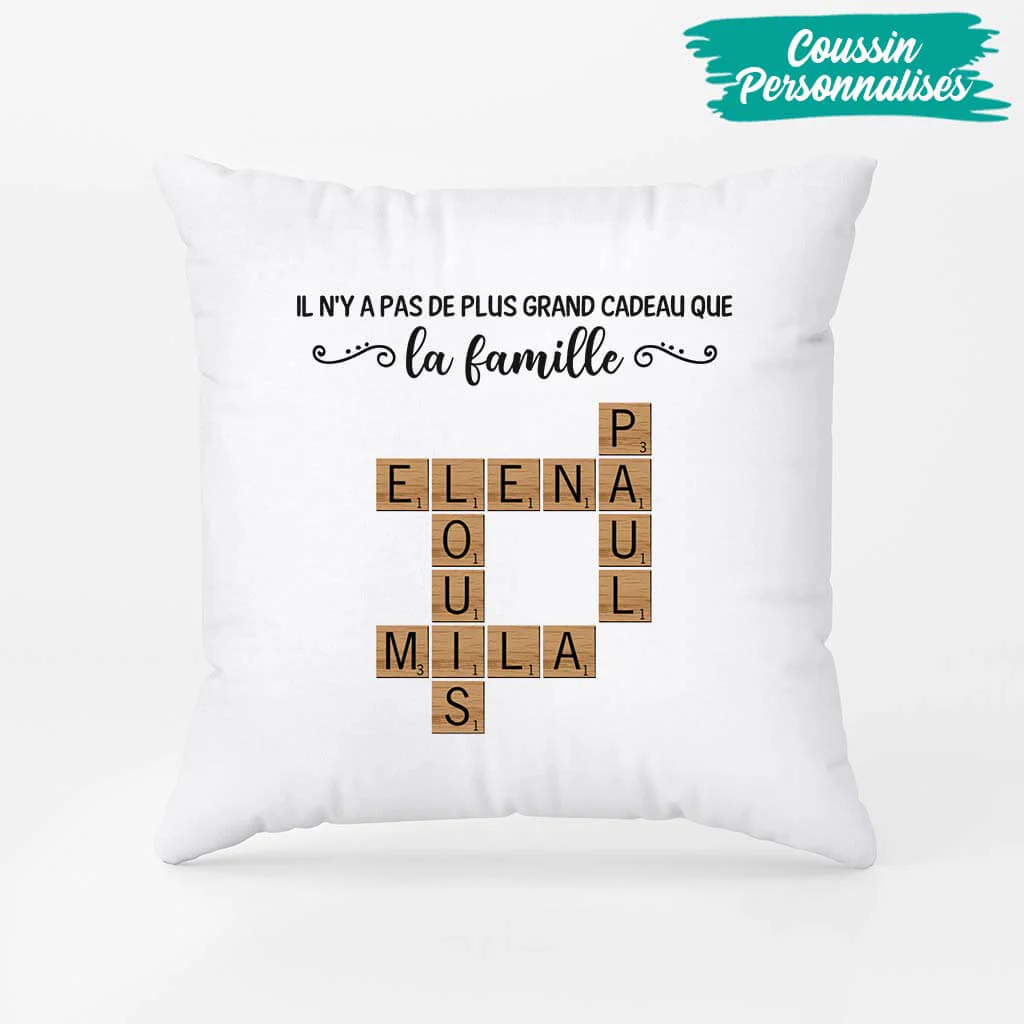Coussin Famille Personnalisé - Le Plus Grand Cadeau Que La Famille - Image 2