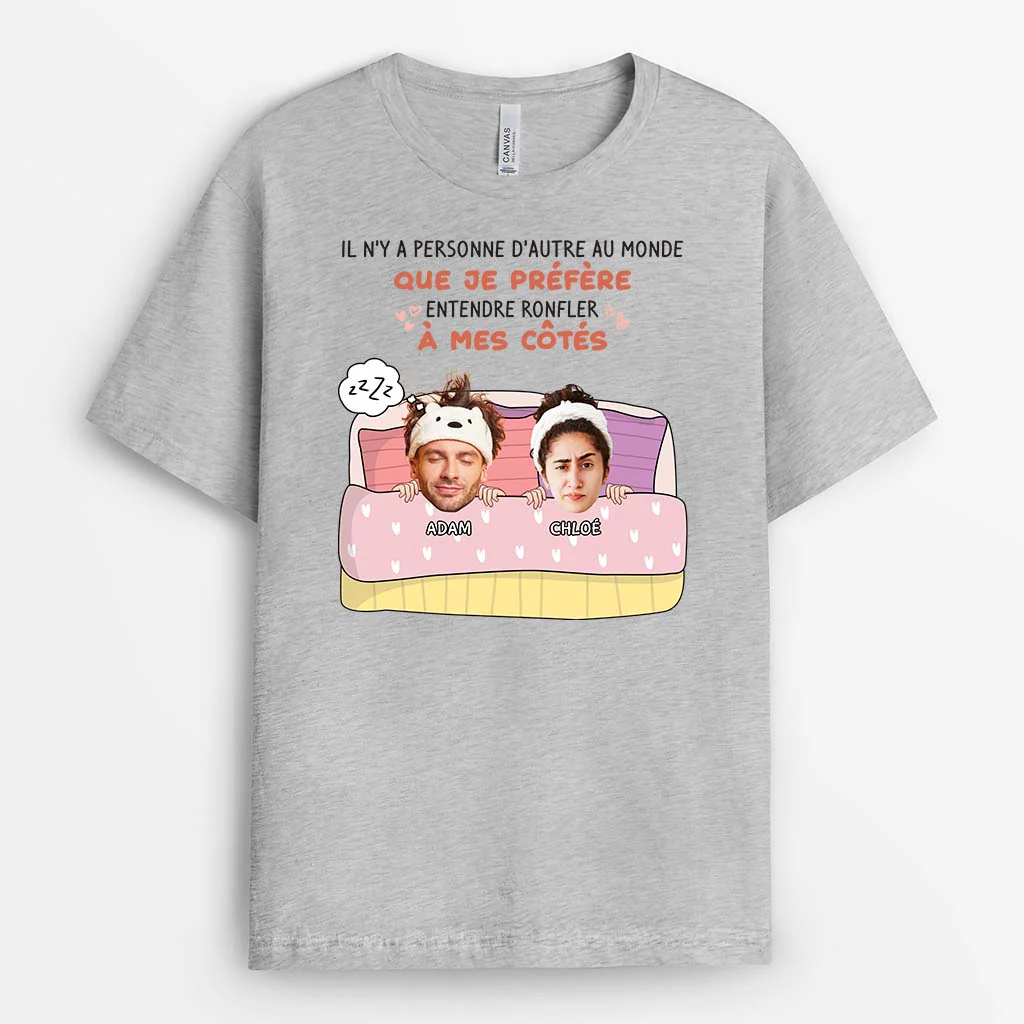 Tee Shirt Personnalisé Couple – Il n’y a Personne d’Autre Au Monde - Image 2