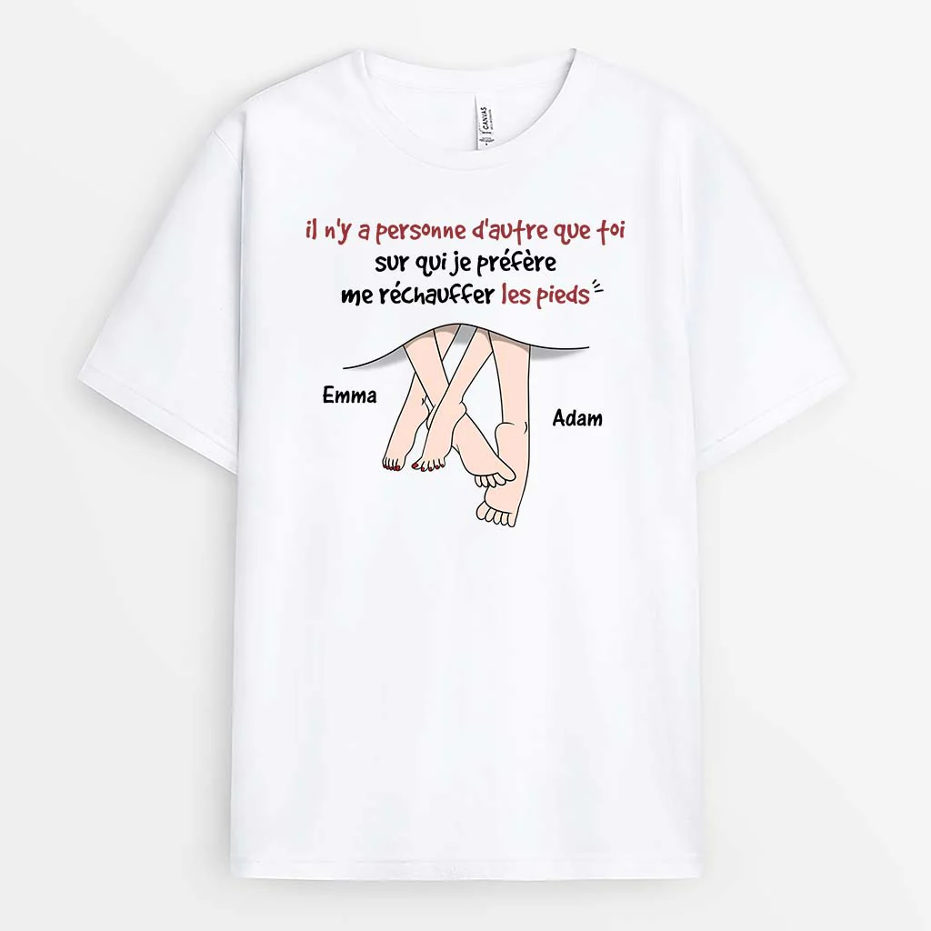 Tee Shirt Personnalisé Couple - Réchauffer Mes Pieds