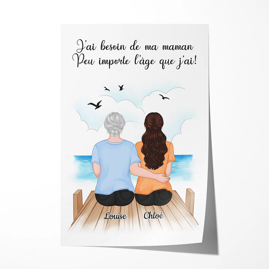Poster Personnalisé - J'ai Besoin De Ma Maman