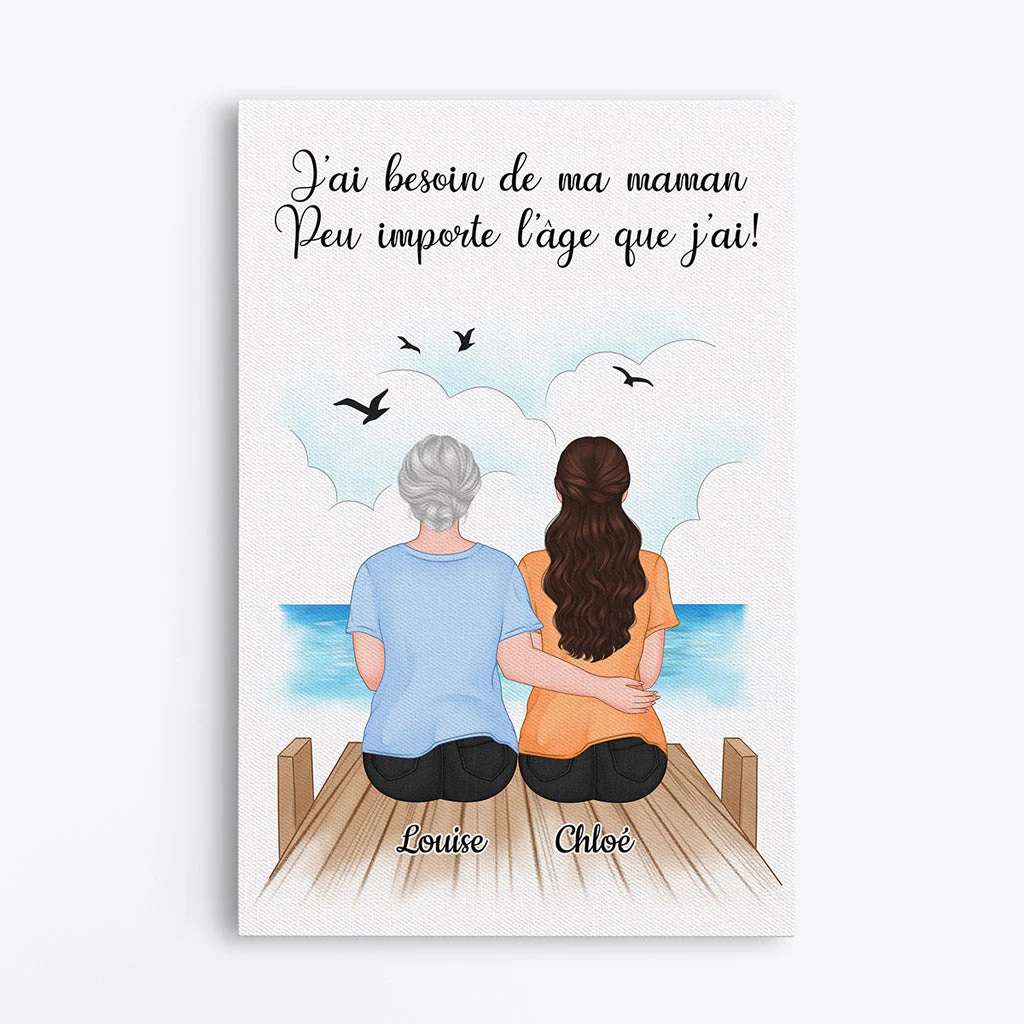 Toile Personnalisée Maman - J'ai Besoin De Ma Maman