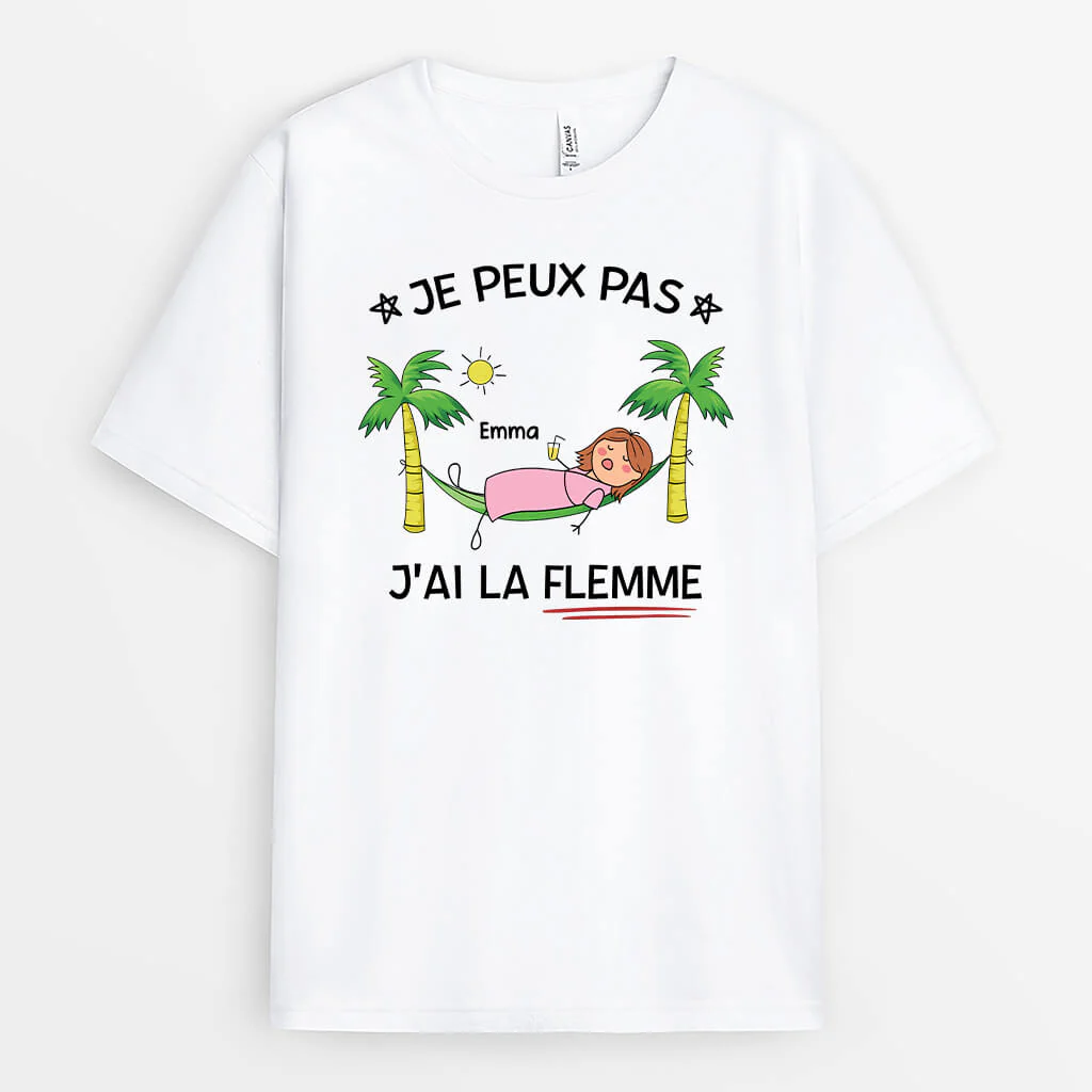 Tee Shirt Personnalisé Femme – J'ai La Flemme