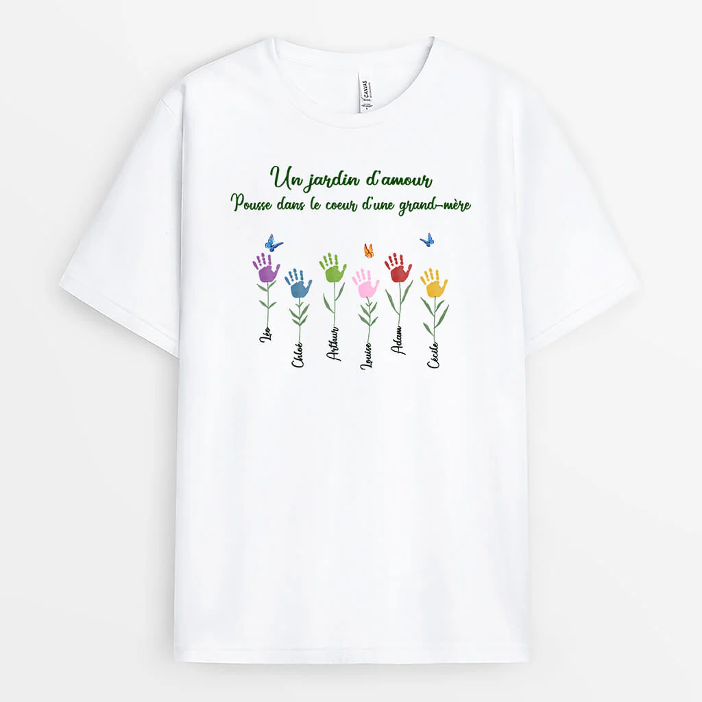 Tee Shirt Mamie Personnalisé - Jardin D'amour De Grand-Mère