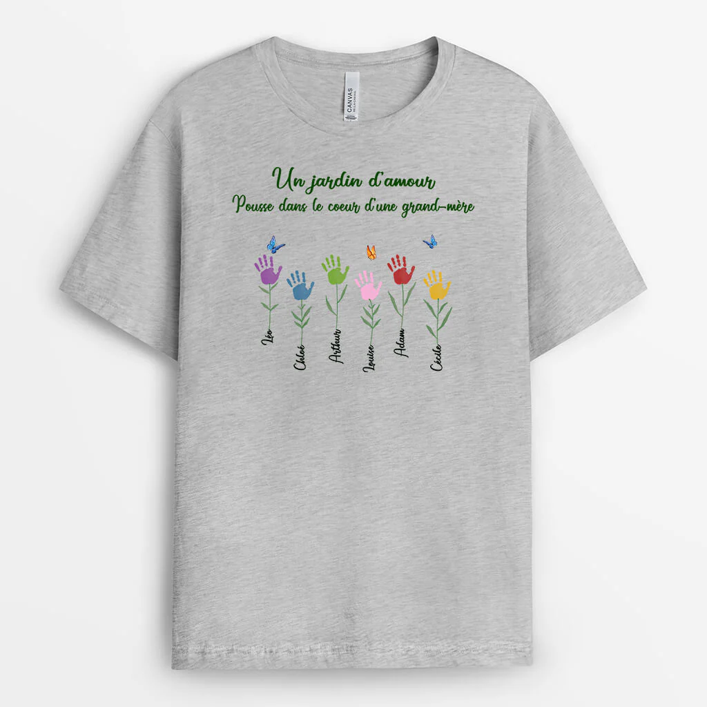 Tee Shirt Mamie Personnalisé - Jardin D'amour De Grand-Mère - Image 2