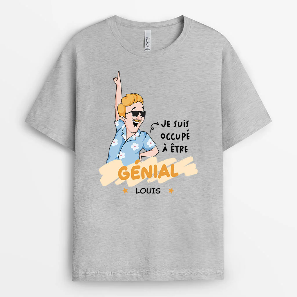 Tee Shirt Personnalisé Femme – Je Suis Occupée À Être Géniale - Image 2