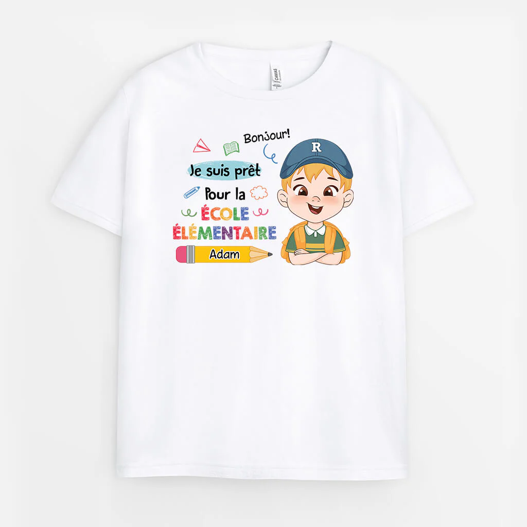 T Shirt Enfant Original Personnalisé - Je Suis Prête Pour La Maternelle