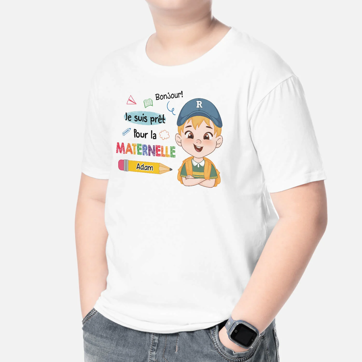 T Shirt Enfant Original Personnalisé - Je Suis Prête Pour La Maternelle - Image 2