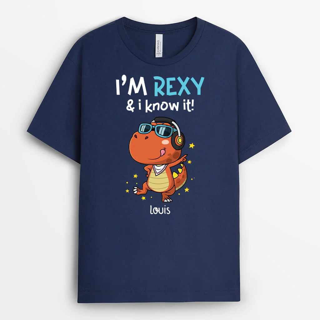 Tee Shirt Humour Personnalisé – Je Suis Rexy Et Je Le Sais