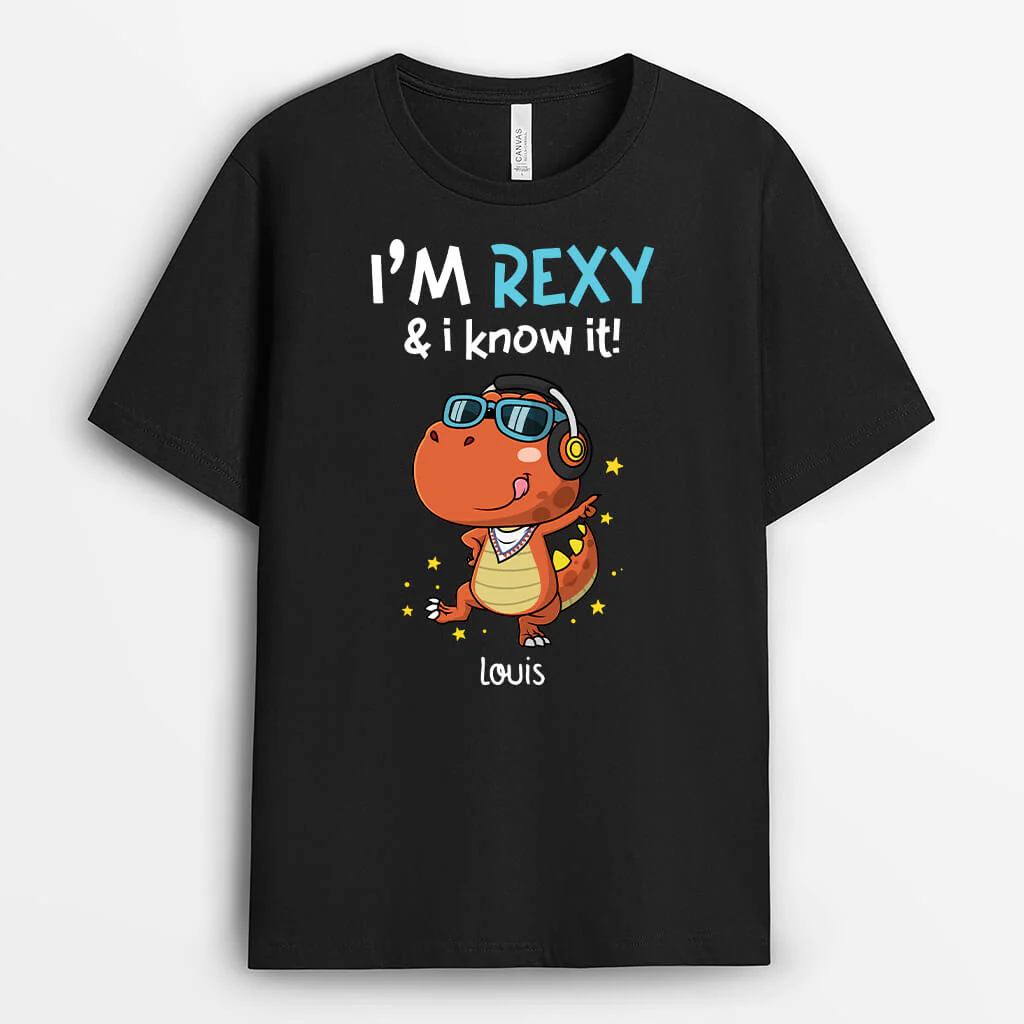 Tee Shirt Humour Personnalisé – Je Suis Rexy Et Je Le Sais - Image 2