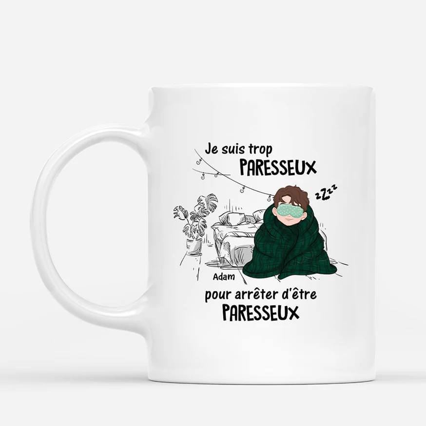 Mug Paresseux - Cadeau Personnalisé Homme Pas Cher